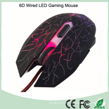 Conception ergonomique pleine grandeur Jeu de souris câblé avec 6 boutons (M-65-1)